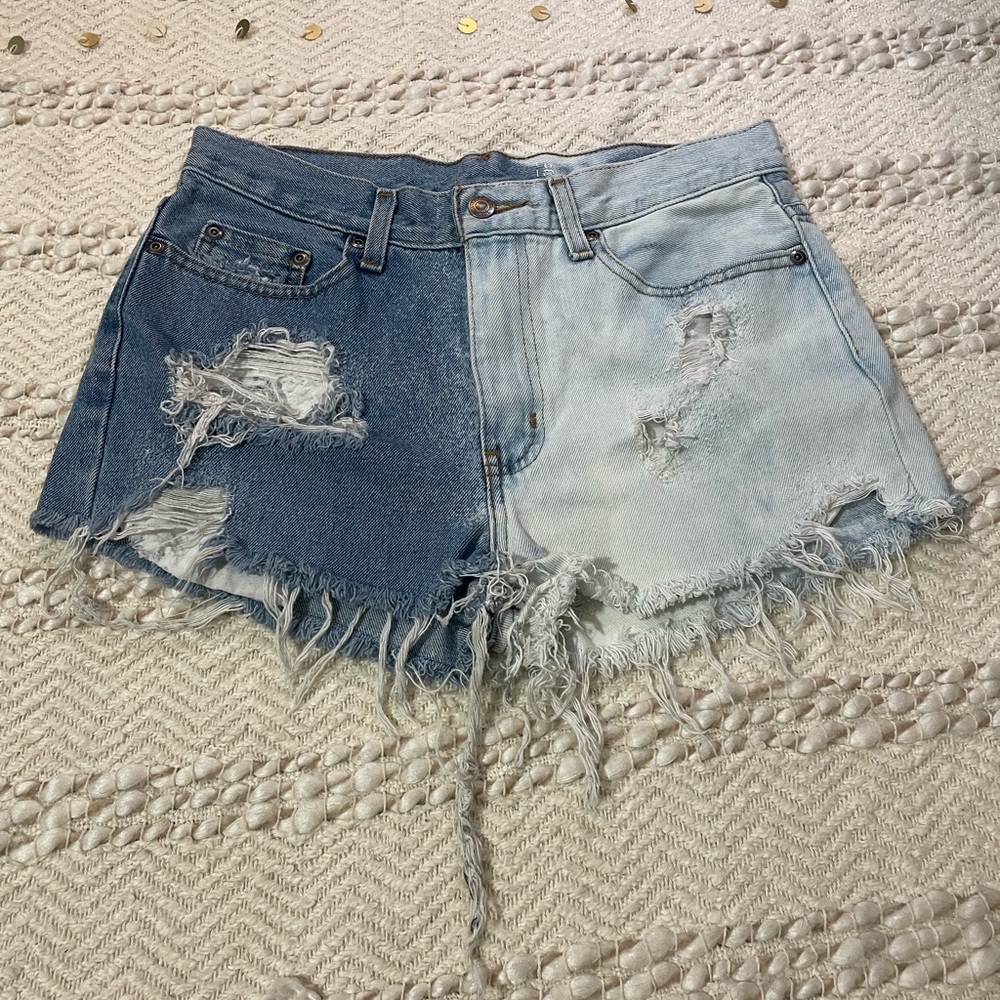 Half Dyed Distressed Shorts